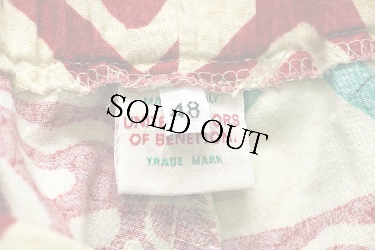 画像5: 90s イタリア製 BENETTONベネトン 総柄 コットン ショートパンツ 48★ショーツ (5)