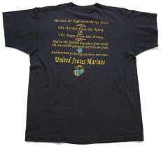 画像3: 90s USA製 UNITED STATES MARINES USMC Tシャツ 黒 フェード L (3)