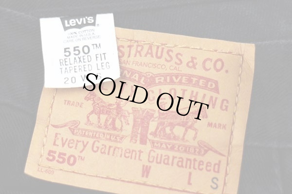 画像6: 00s USA製 Levi'sリーバイス 550 ブラック デニムパンツ 20 W S★146 (6)