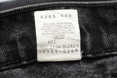 画像7: 90s USA製 Levi'sリーバイス 505 ブラック デニムパンツ w42 L32★53 (7)