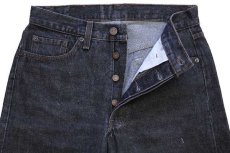 画像4: 80s USA製 Levi'sリーバイス 501 先染め ブラック デニムパンツ w29 L32 (4)