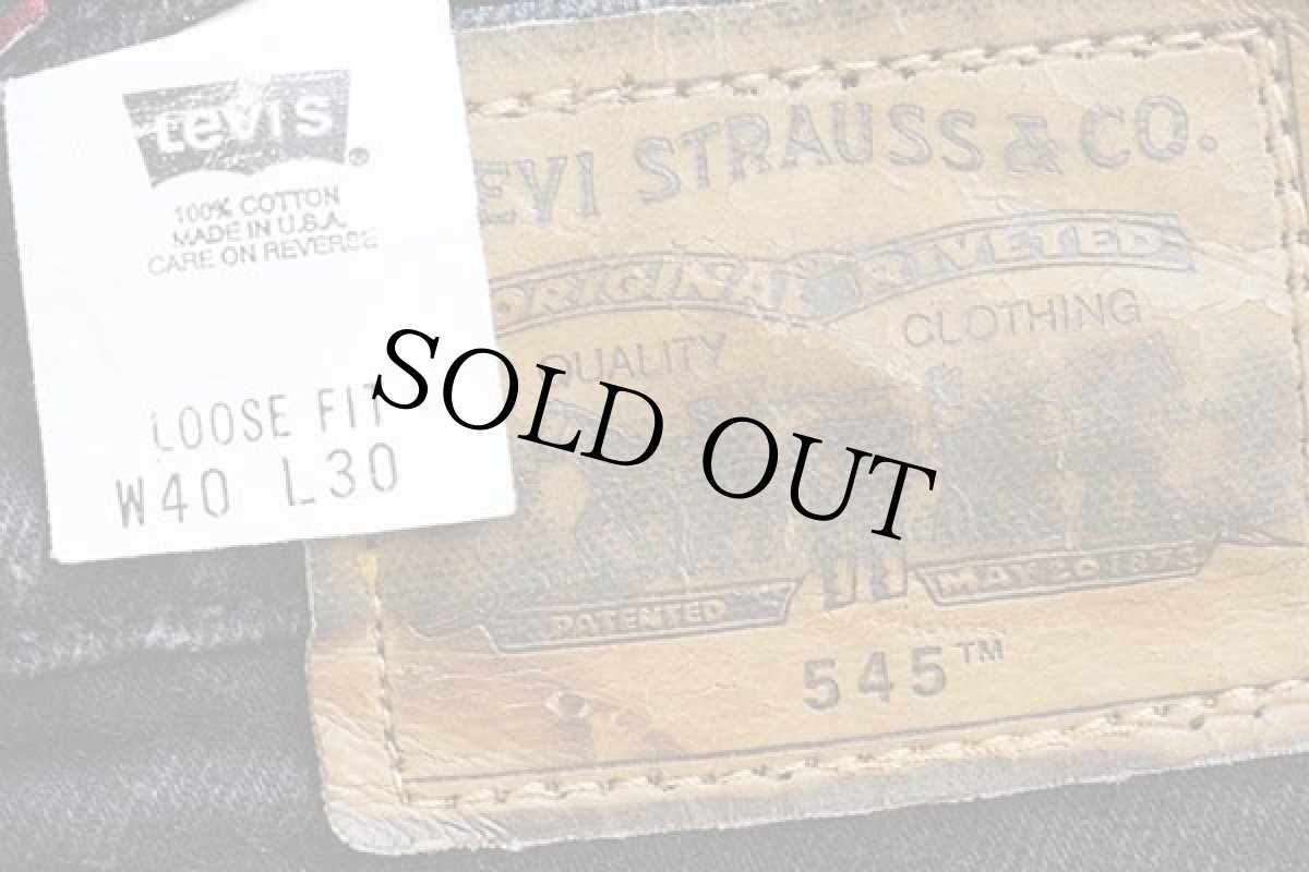 画像6: 90s USA製 Levi'sリーバイス SIGNATURE 545 ブラック デニムパンツ w40 L30 (6)