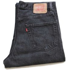 画像1: 00s USA製 Levi'sリーバイス 550 ブラック デニムパンツ w34 L30★144 (1)