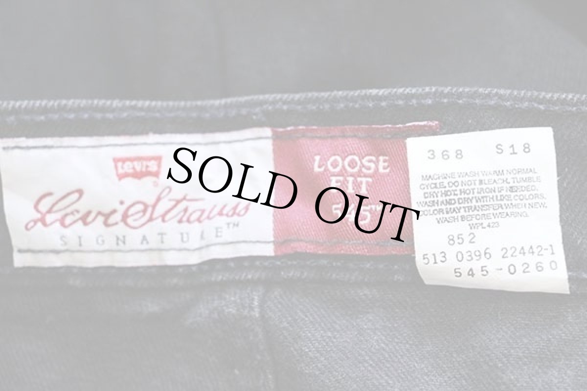 画像7: 90s USA製 Levi'sリーバイス SIGNATURE 545 ブラック デニムパンツ w40 L30 (7)