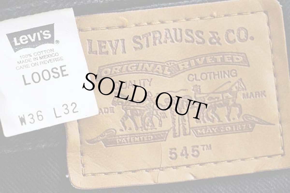 画像6: 00s メキシコ製 Levi'sリーバイス 545 ブラック デニムパンツ w36 L32 (6)