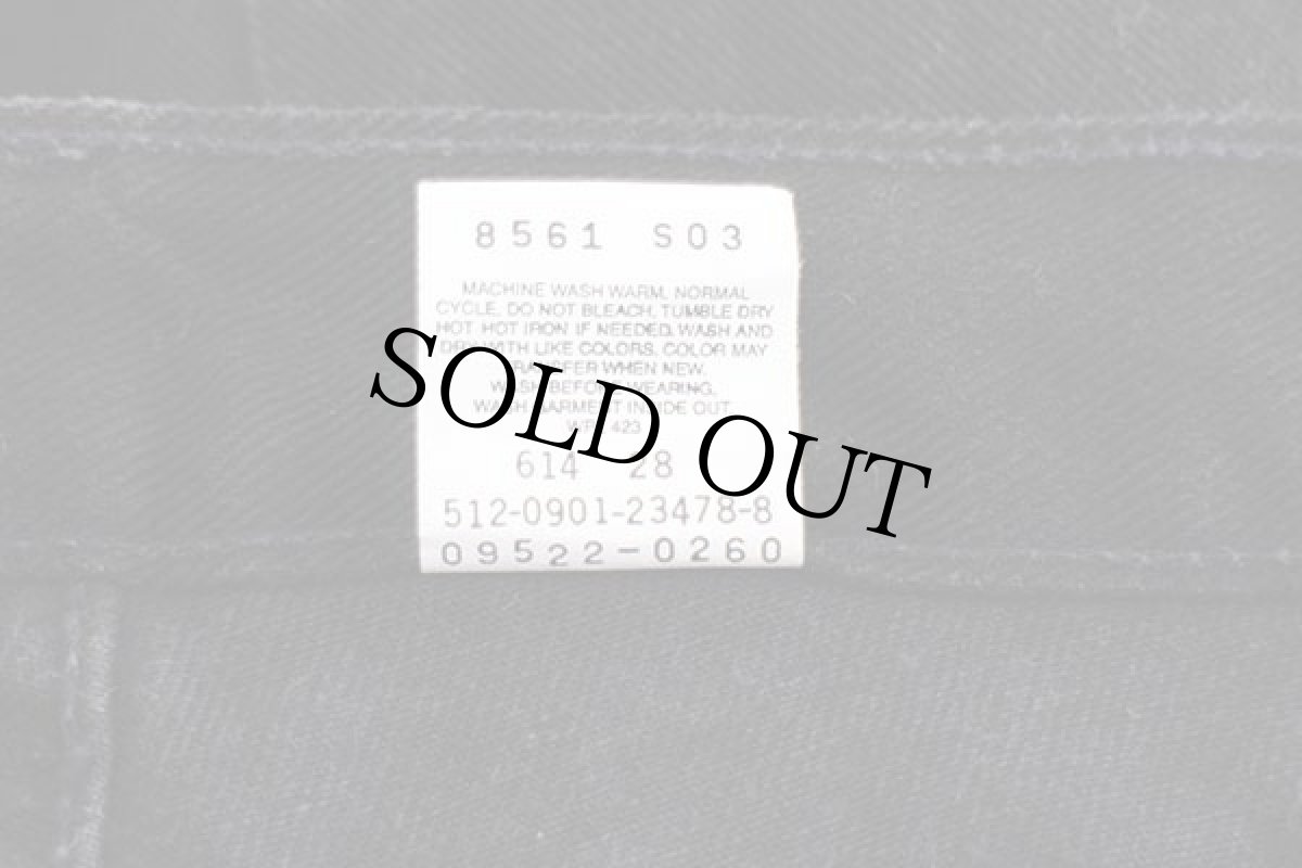 画像7: 00s USA製 Levi'sリーバイス 550 ブラック デニムパンツ 20 W S★146 (7)