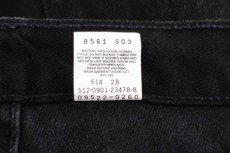 画像7: 00s USA製 Levi'sリーバイス 550 ブラック デニムパンツ 20 W S★146 (7)