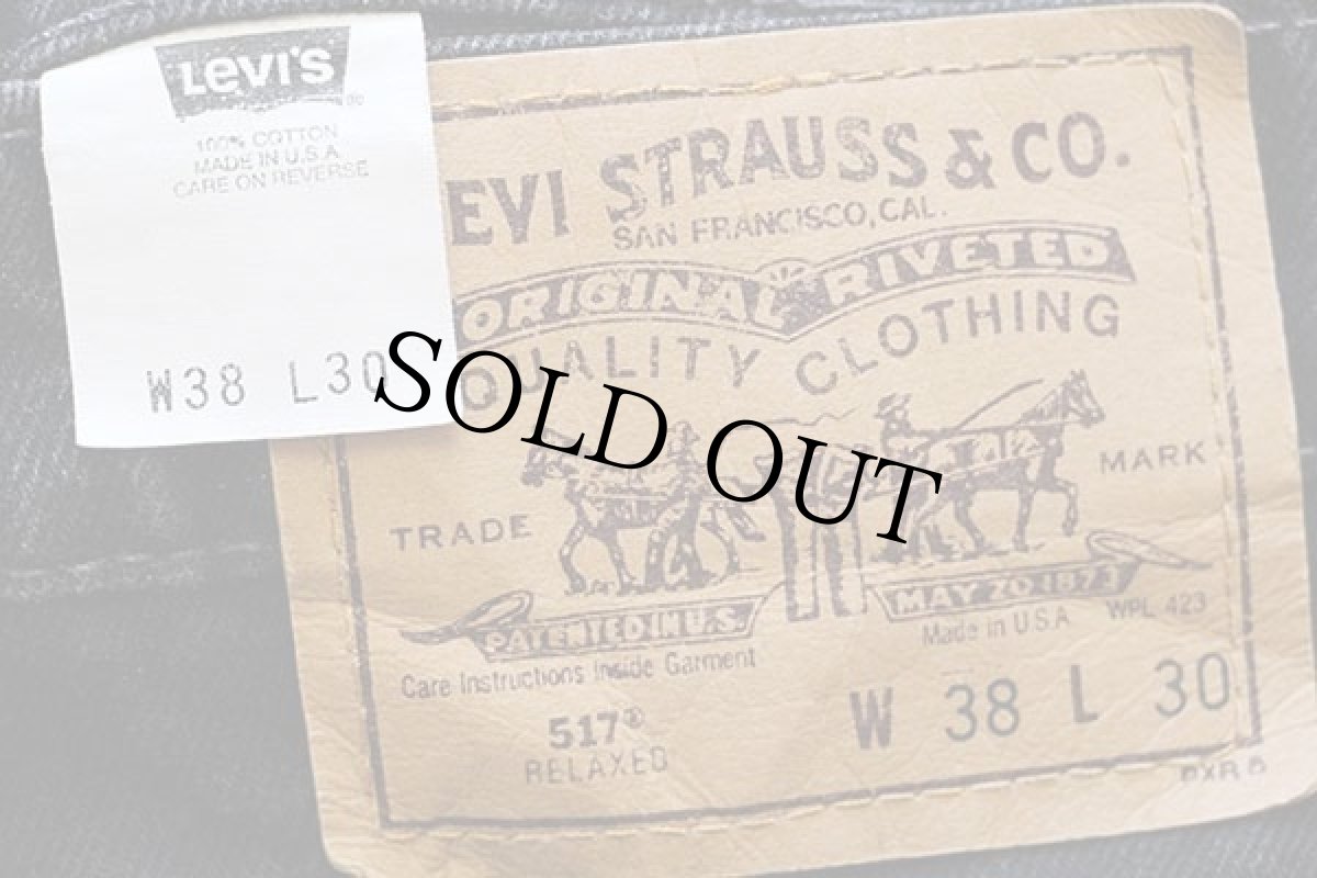 画像6: 90s USA製 Levi'sリーバイス 518 ブラック デニムパンツ w38 L30 (6)