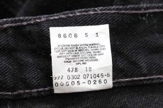 画像7: 00s Levi'sリーバイス 505 ブラック デニムパンツ w38★55 (7)