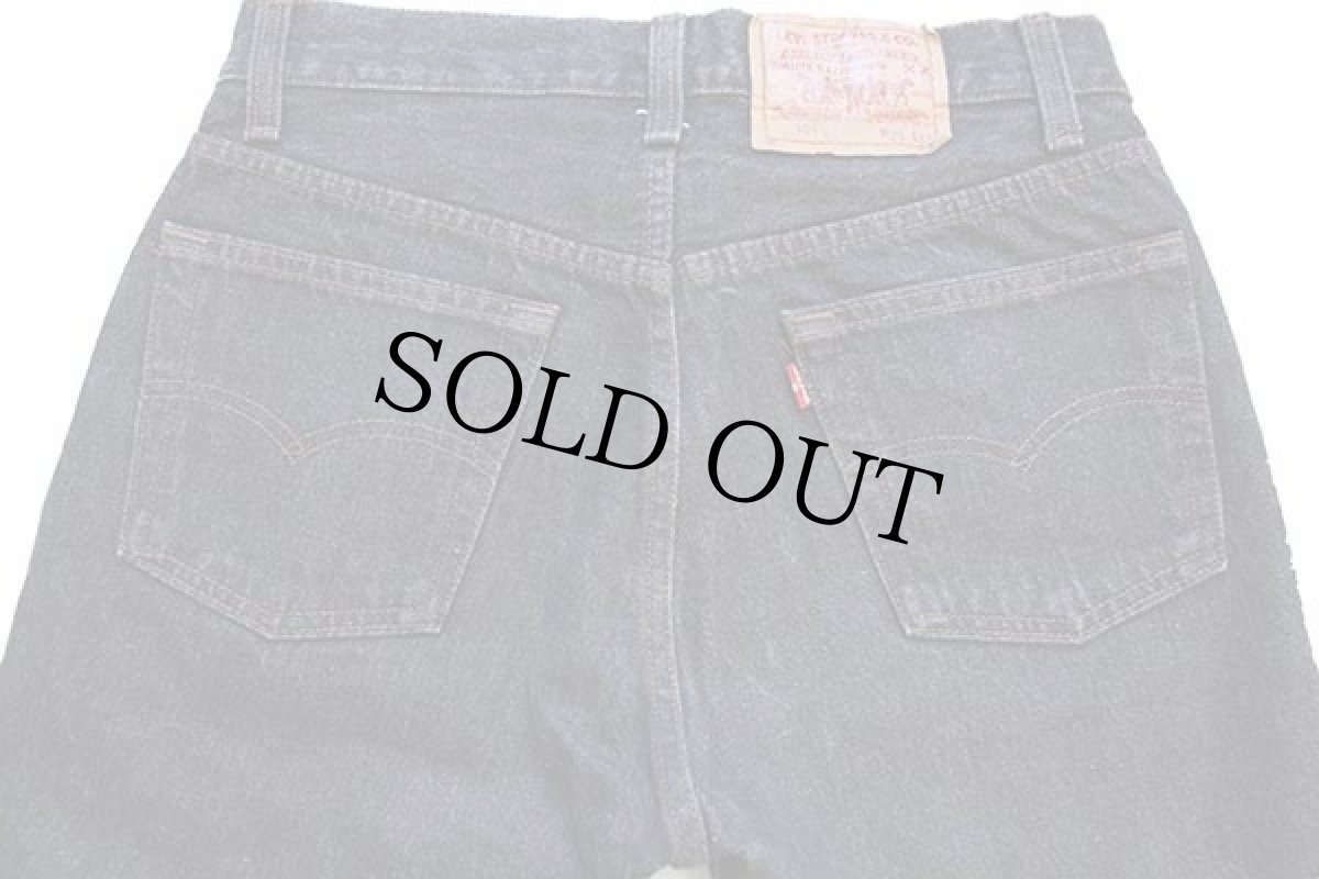 画像5: 80s USA製 Levi'sリーバイス 501 先染め ブラック デニムパンツ w29 L32 (5)