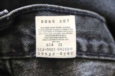 画像7: 00s USA製 Levi'sリーバイス 550 ブラック デニムパンツ 18 W M★145 (7)