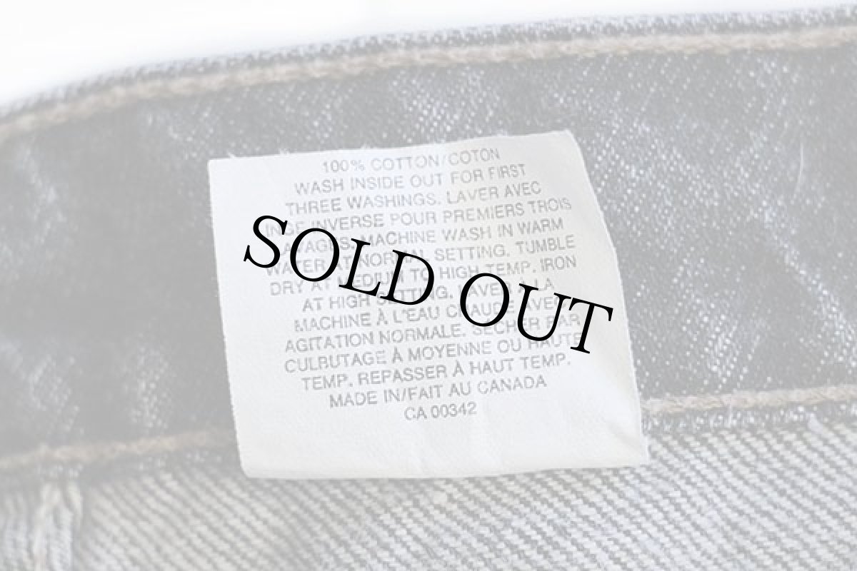 画像7: 90s カナダ製 Levi'sリーバイス 619 先染め ブラック デニムパンツ w38 (7)