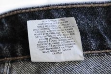 画像7: 90s カナダ製 Levi'sリーバイス 619 先染め ブラック デニムパンツ w38 (7)