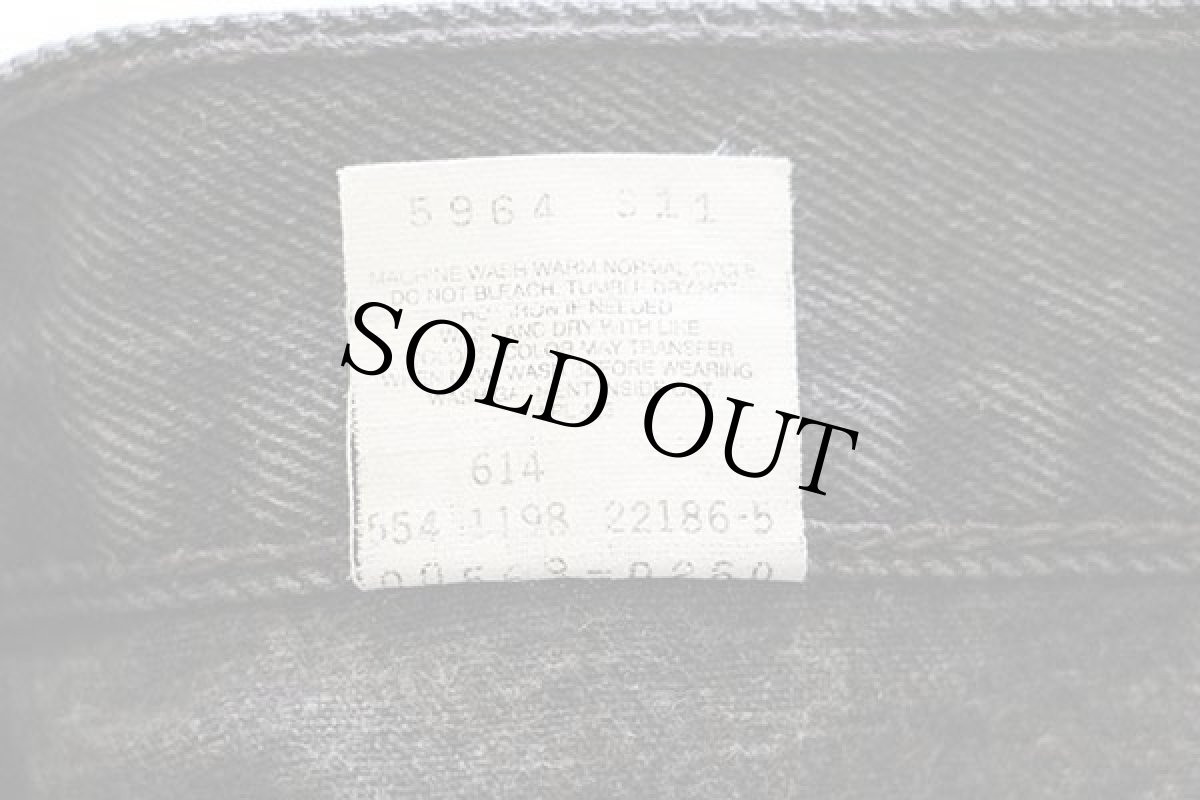 画像7: 90s USA製 Levi'sリーバイス 569 ブラック デニムパンツ w34 L30 (7)