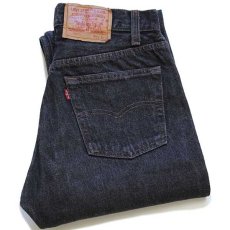 画像1: 80s USA製 Levi'sリーバイス 501 先染め ブラック デニムパンツ w29 L32 (1)