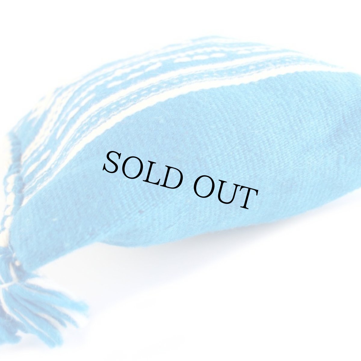 画像7: ギリシャ製 フォークロア柄 ラグ ショルダーバッグ 青×白 (7)