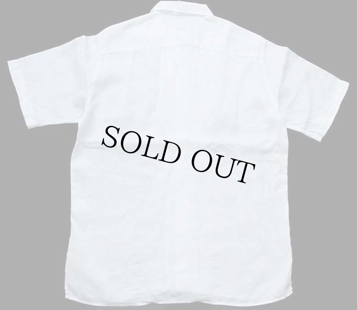 画像2: イタリア製 Ermenegildo Zegna リーフ刺繍 半袖 リネンシャツ 白 M (2)