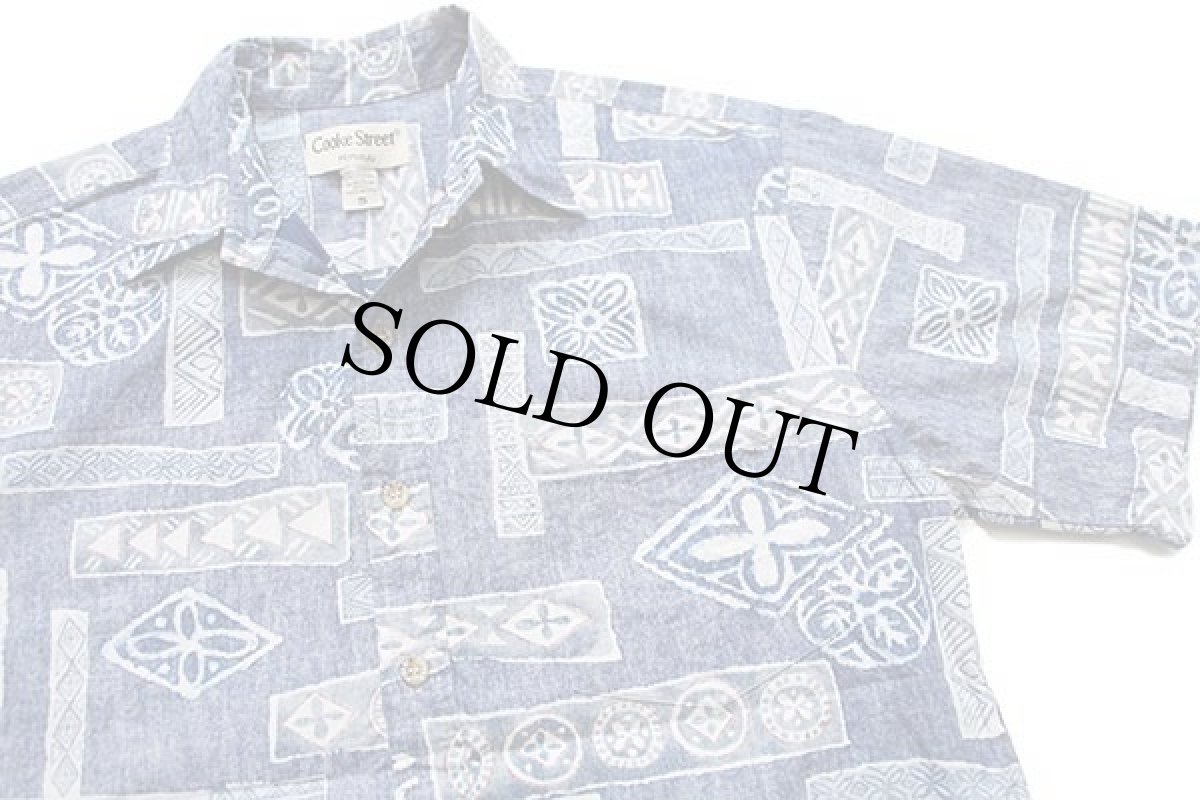 画像3: ハワイ製 Cooke Street 総柄 裏生地 コットン アロハシャツ S (3)