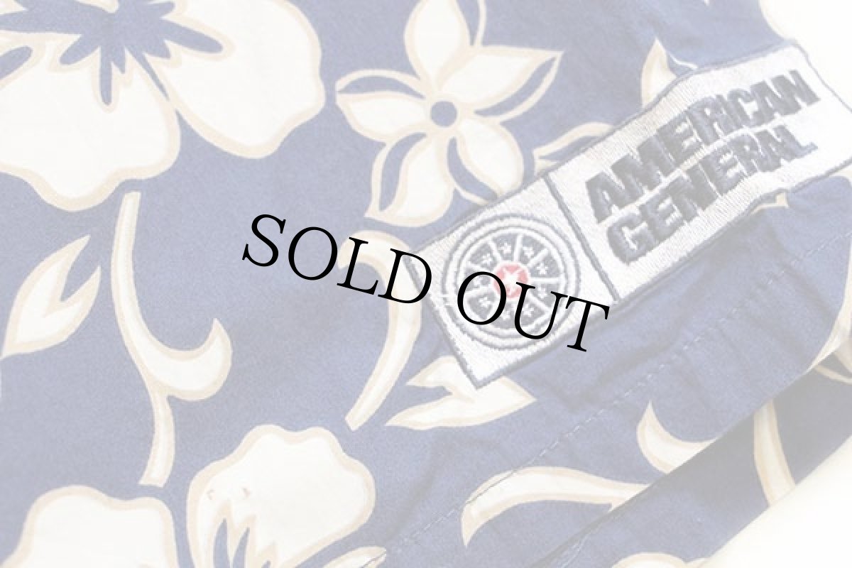 画像5: ハワイ製 Hilo Hattie AMERICAN GENERAL刺繍 ハイビスカス柄 コットン アロハシャツ L (5)