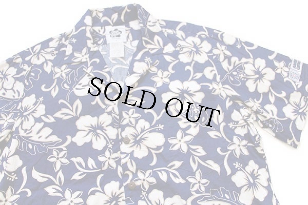 画像3: ハワイ製 Hilo Hattie AMERICAN GENERAL刺繍 ハイビスカス柄 コットン アロハシャツ L (3)