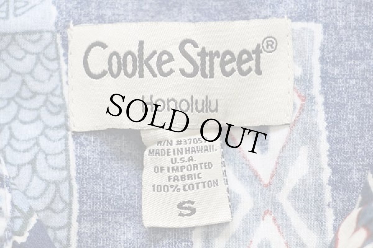 画像4: ハワイ製 Cooke Street 総柄 裏生地 コットン アロハシャツ S (4)