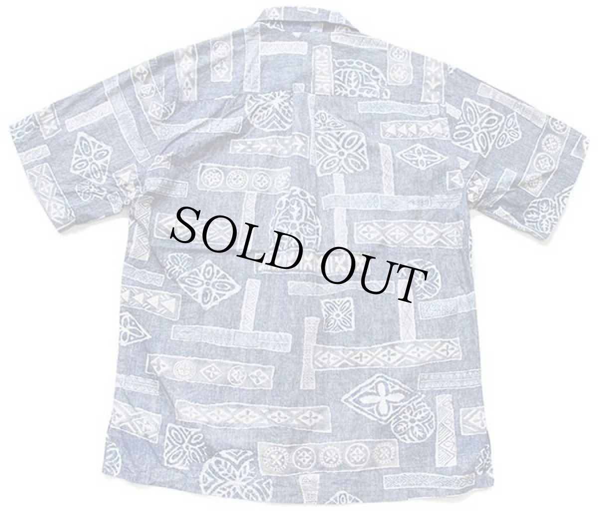 画像2: ハワイ製 Cooke Street 総柄 裏生地 コットン アロハシャツ S (2)