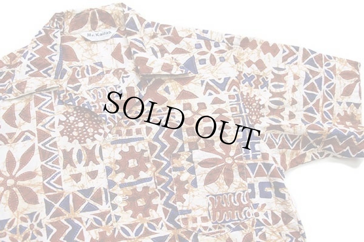 画像3: 70s ハワイ製 Mr.Kailua 総柄 コットン アロハシャツ (3)