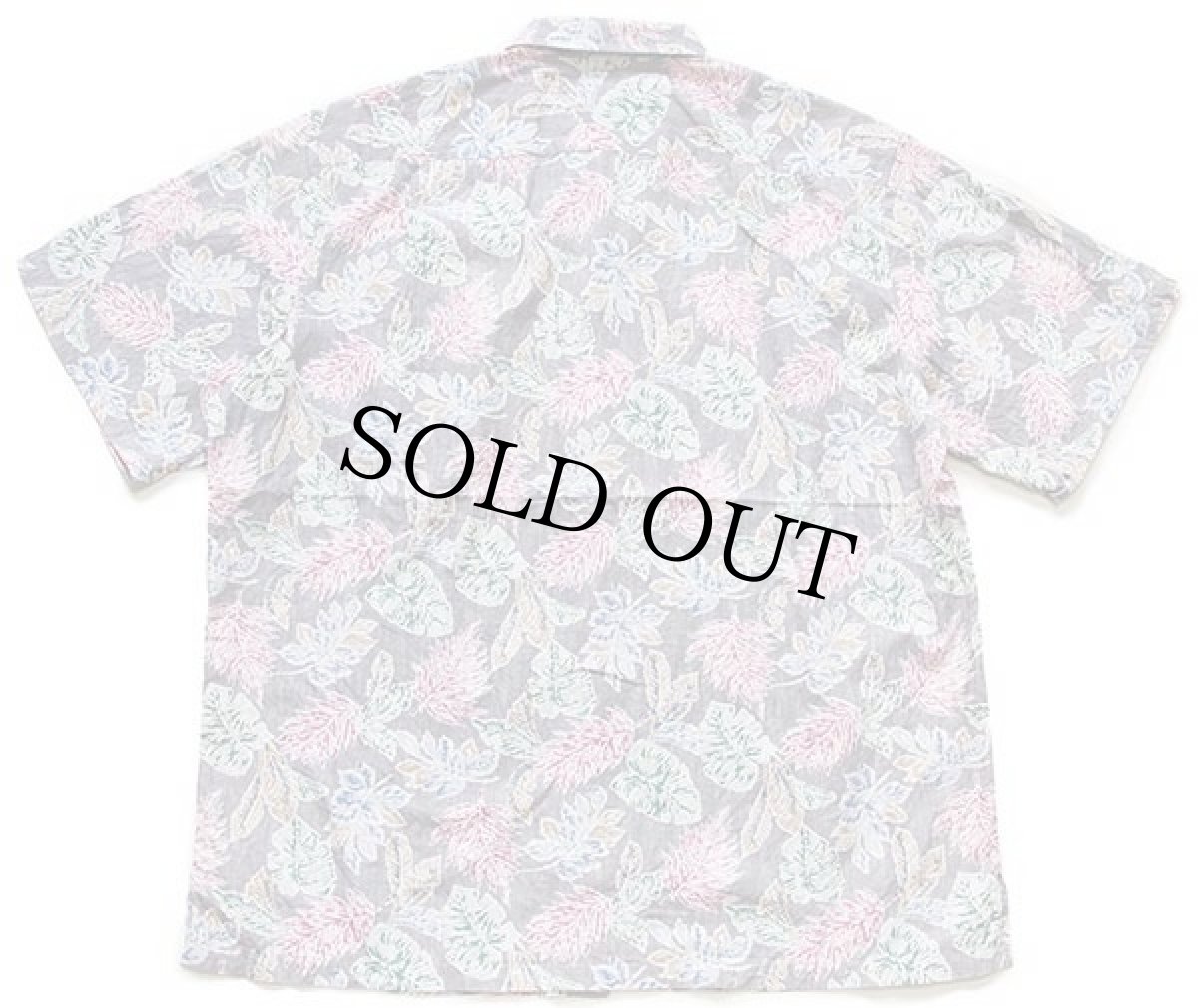 画像2: USA製 Cooke Street リーフ柄 裏生地 コットン アロハシャツ XL (2)