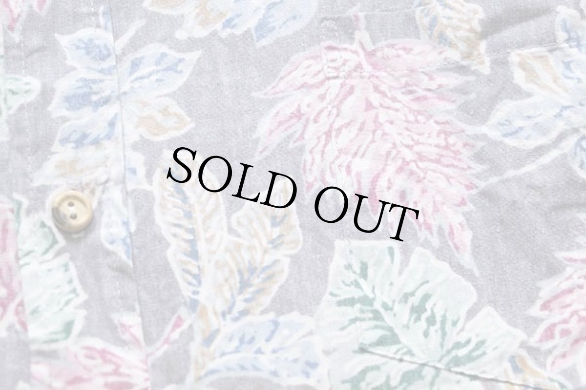 画像6: USA製 Cooke Street リーフ柄 裏生地 コットン アロハシャツ XL (6)