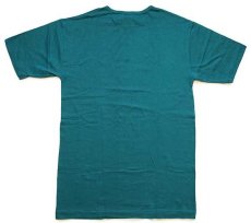 画像3: デッドストック★90s USA製 CHEROKEE 無地 コットンTシャツ 青緑 S (3)