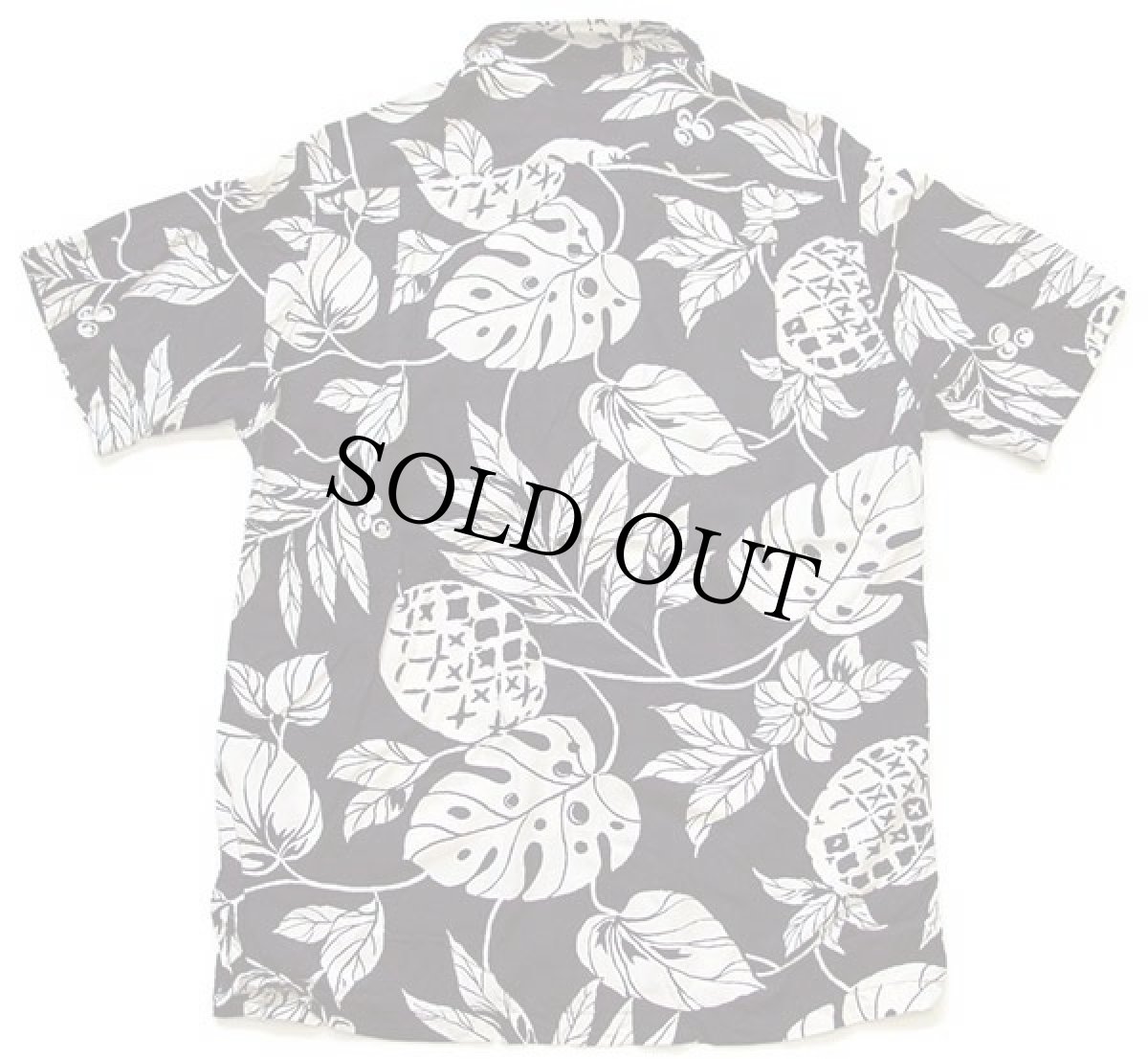 画像2: 00s ポロ ラルフローレン ADAMS モンステラ柄 オープンカラー レーヨンシャツ 黒 S (2)