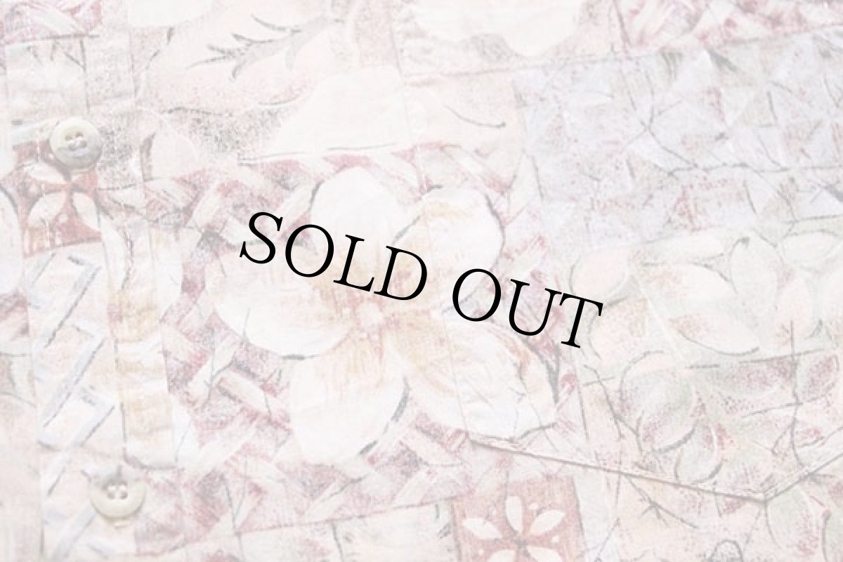 画像6: ハワイ製 Cooke Street フラワー×リーフ柄 裏生地 コットン アロハシャツ XL (6)