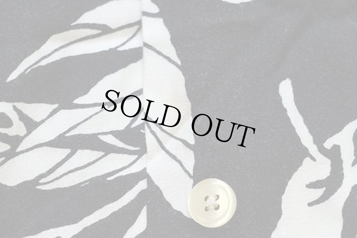 画像6: 00s ポロ ラルフローレン ADAMS モンステラ柄 オープンカラー レーヨンシャツ 黒 S (6)