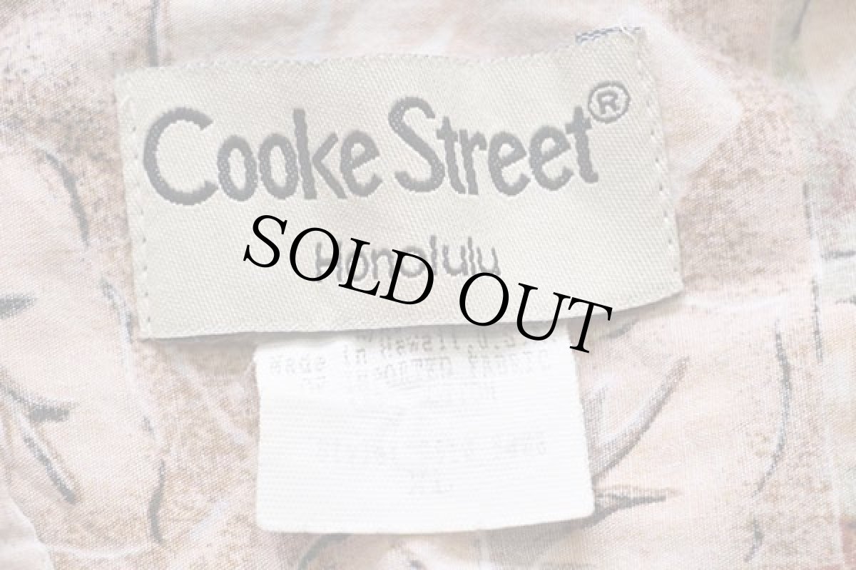 画像4: ハワイ製 Cooke Street フラワー×リーフ柄 裏生地 コットン アロハシャツ XL (4)