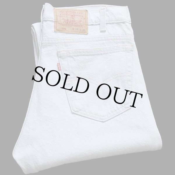 90s USA製 Levi'sリーバイス 505 デニムパンツ アイスブルー w34