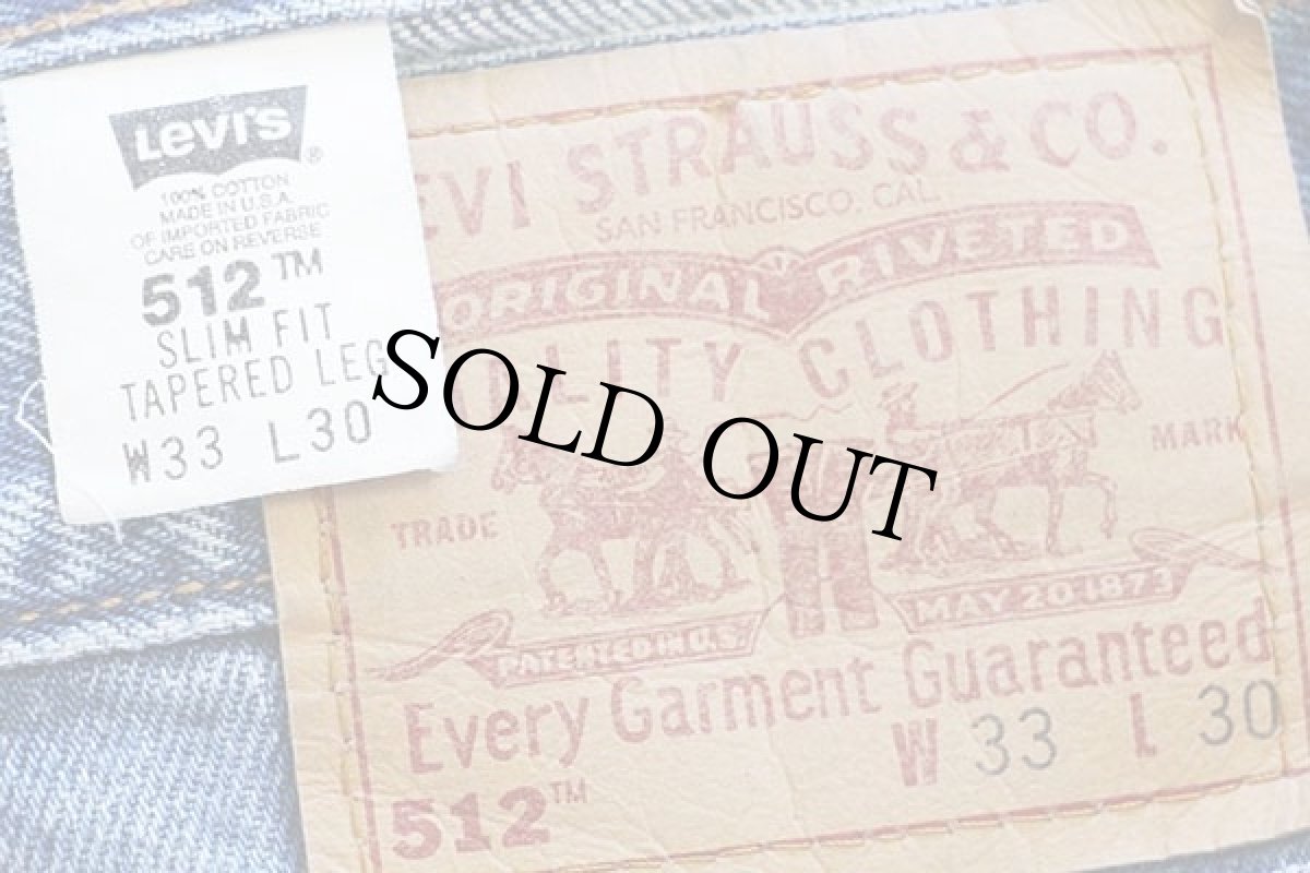 画像6: 00s USA製 Levi'sリーバイス 512 デニムパンツ w33 L30★17 (6)