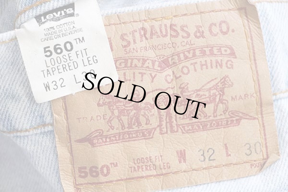 画像6: 90s USA製 Levi'sリーバイス 560 デニムパンツ アイスブルー w32 L30★63 (6)