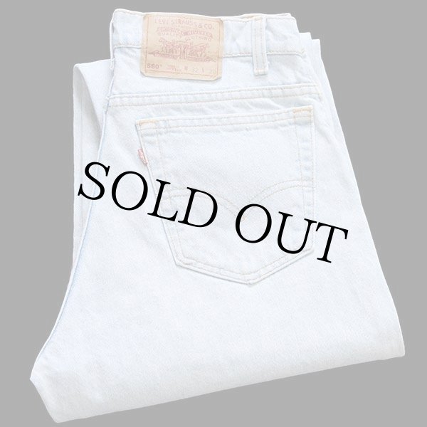 90s USA製 Levi'sリーバイス 560 デニムパンツ アイスブルー w32
