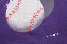 画像5: 90s USA製 MLB COLORADO ROCKIES ロッキーズ コットンTシャツ 紫 XL (5)
