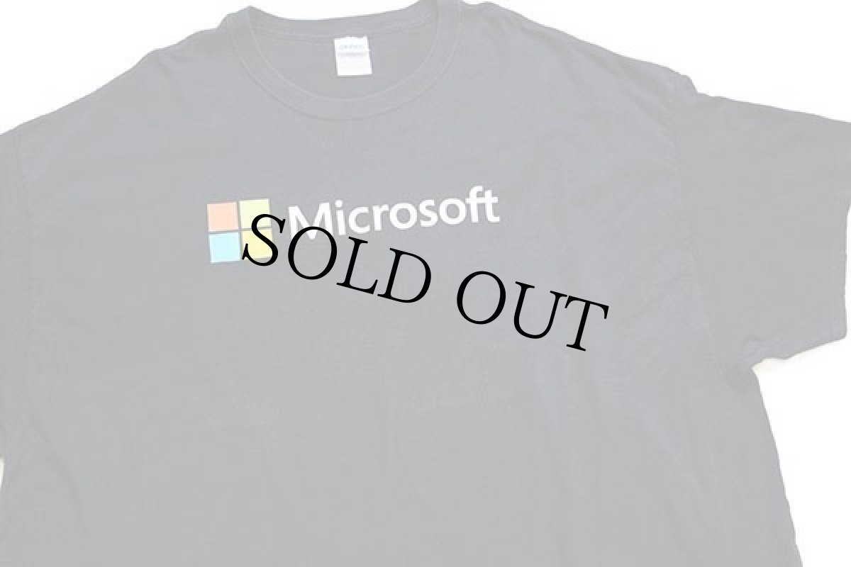 画像1: Microsoftマイクロソフト ロゴ コットンTシャツ 黒 3XL★特大 (1)