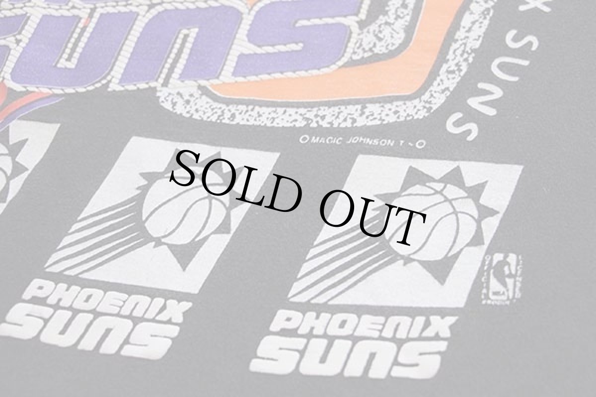 画像5: 90s Magic Johnson T's NBA PHOENIX SUNS フェニックスサンズ コットンTシャツ 黒 L (5)