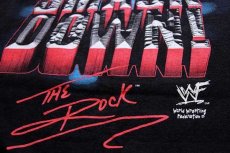 画像5: 90s USA製 THE ROCK LAYIN' THE SMACK DOWN! プロレス 両面プリント コットンTシャツ 黒 3XL★特大 (5)