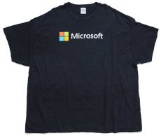 画像2: Microsoftマイクロソフト ロゴ コットンTシャツ 黒 3XL★特大 (2)