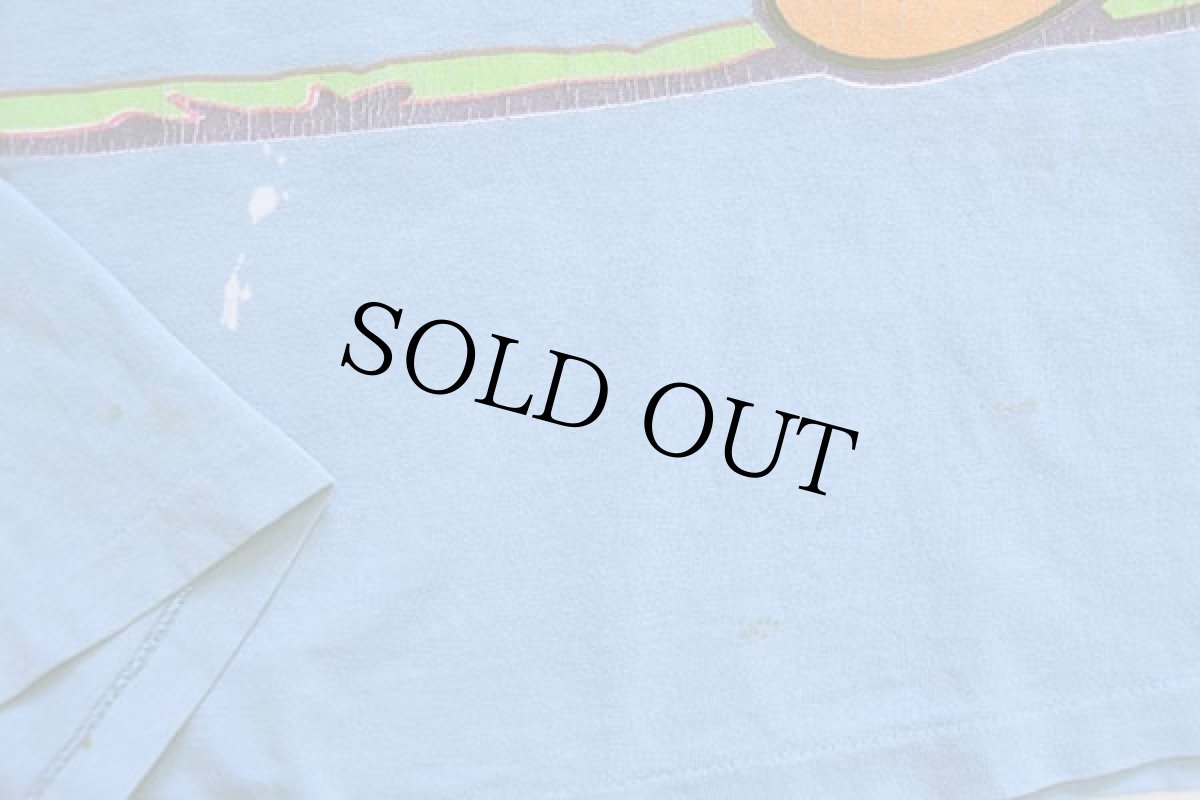 画像7: 90s USA製 Warner Bros LOONEY TUNES DO I LOOK LIKE I CARE? TWEETYトゥイーティー コットンTシャツ 水色 22W (7)