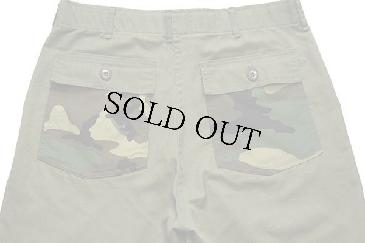 画像5: 70s 米軍 U.S.ARMY ユーティリティ ベイカーパンツ オリーブグリーン カスタム w36 L33 (5)