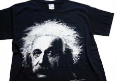 画像1: Albert Einsteinアインシュタイン コットンTシャツ 黒 M (1)