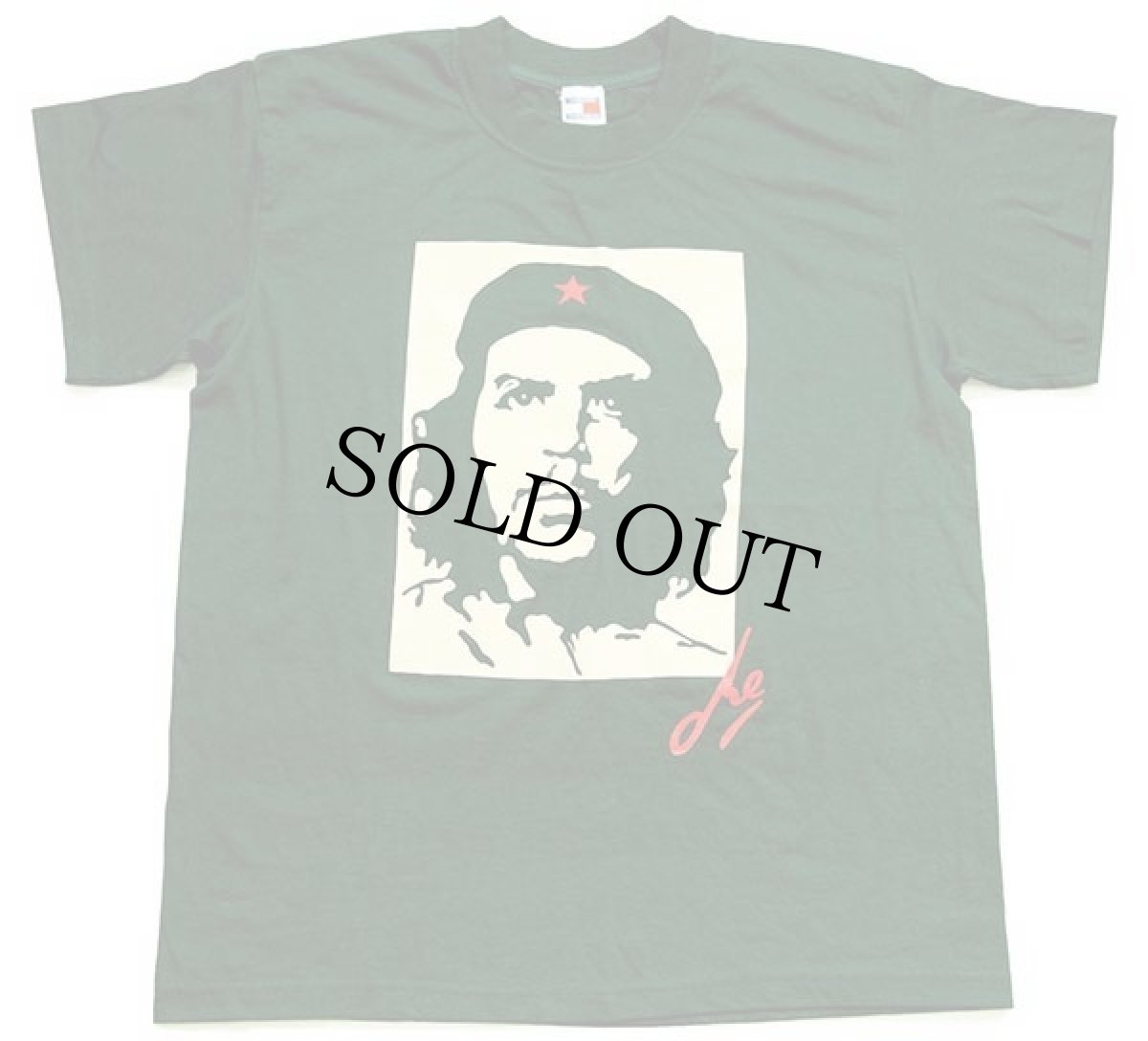 画像2: CASCADE OVERSEAS チェゲバラ コットンTシャツ 深緑 L (2)