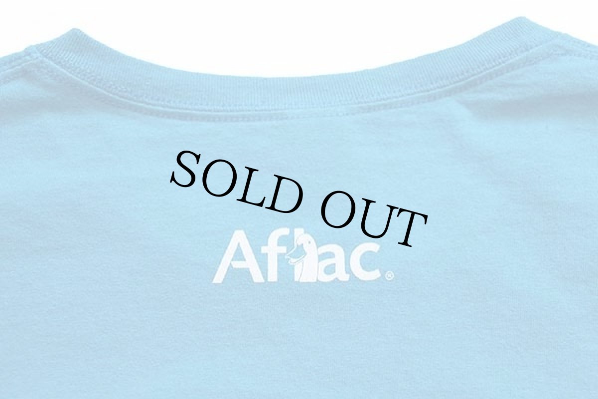 画像4: Aflacアフラック ロゴ コットンTシャツ 水色 3XL★特大 (4)