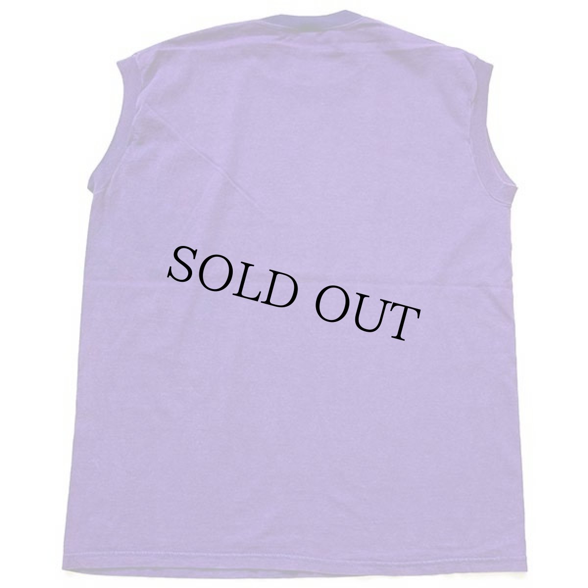 画像3: 90s USA製 JERZEES 無地 ノースリーブ コットンTシャツ 紫 L (3)