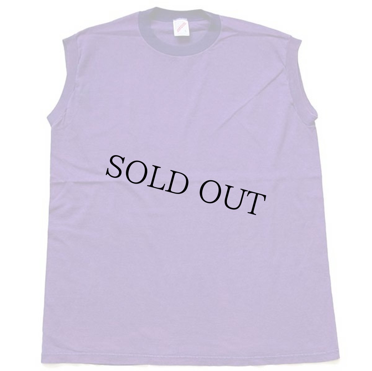 画像2: 90s USA製 JERZEES 無地 ノースリーブ コットンTシャツ 紫 L (2)